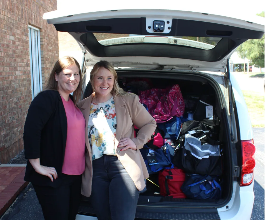ICT SOS Donates items to EmberHope Representatives with a van load of supplies